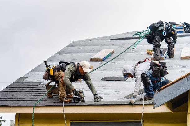 Professional Gutter Installation technician working in Quinault, WA